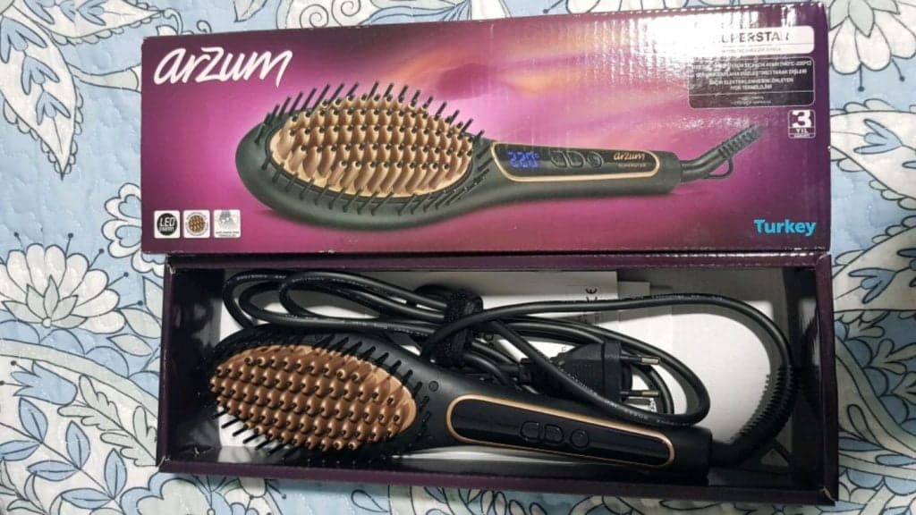 Arzum Superstar Saç Düzleştirici Fırça Siyah Ar5036