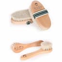 Agon Doğal At Kılı Selülit Fırçası ve Doğal At Kılı Yüz Bakım Fırçası