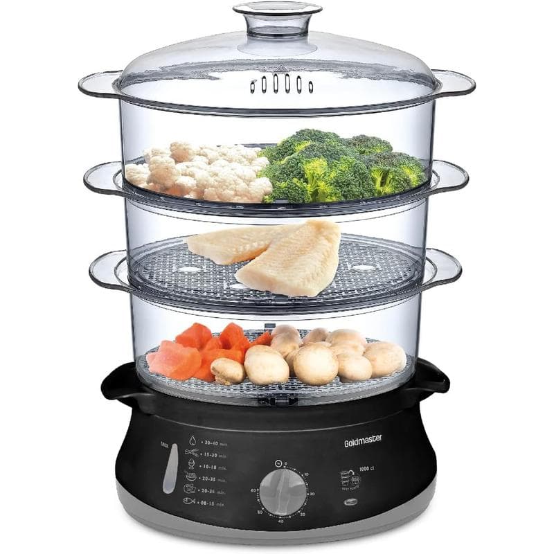 GoldMaster Steamcook 60 Dakika Zaman Ayarlı 10 Litre Bpa İçermeyen Buharlı Pişirici