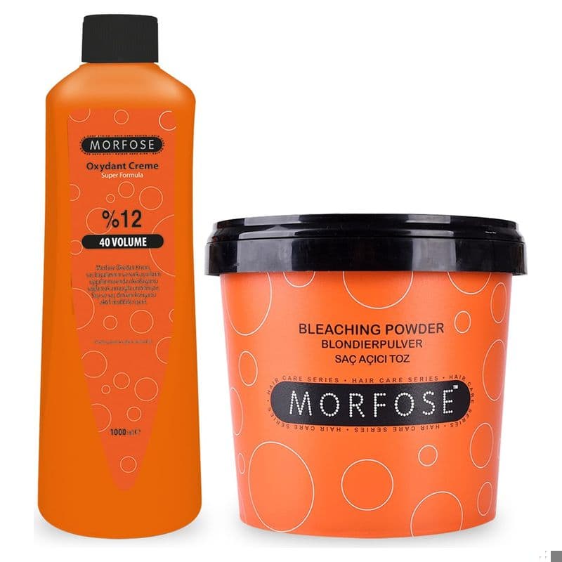 Morfose Mavi Toz Saç Açıcı Oryal 1000 gr ve 40 Volume Oksidan