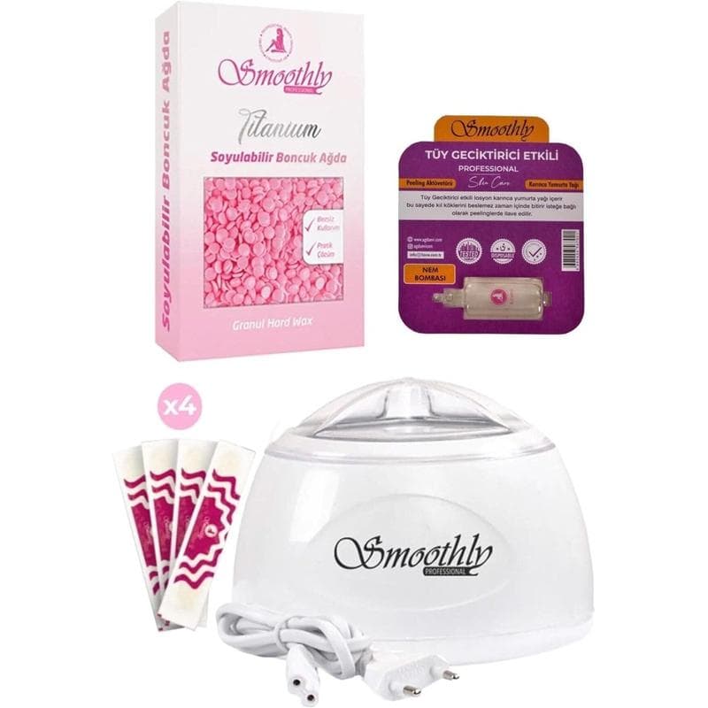 smoothly Soyulabilen Boncuk Ağda 250gr + Ağda Isıtıcı Makine